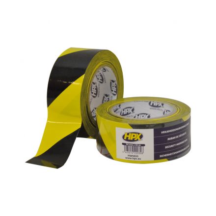 HPX Security Marking Tape 50mm x 33m Črn/rumen