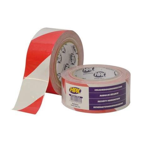 HPX Security Marking Tape 50mm x 33m Rdeč/bel