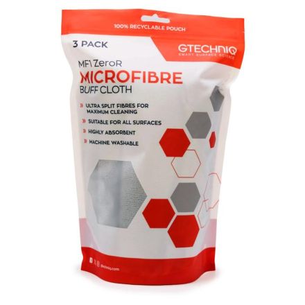 Gtechniq MF1 ZeroR Microfibre Buff Cloth - 3 Pack