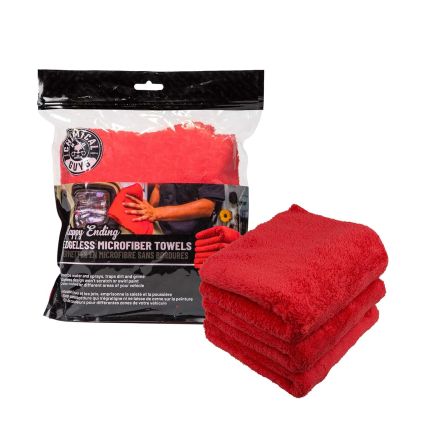 Chemical Guys Happy Ending Edgeless Towel Red (3 Pack)