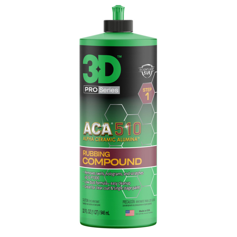 Groba pasta s keramičnimi abrazivnimi delci, 3D ACA 510 Rubbing Compound 946ml