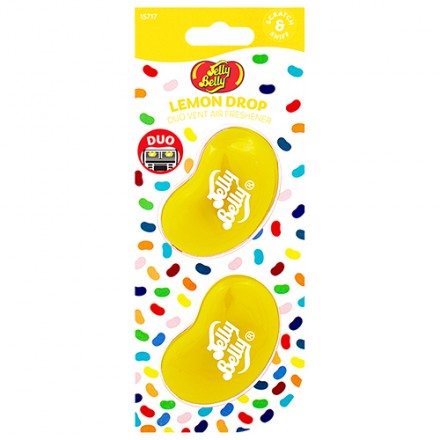 Jelly Belly Duo Vent Air Freshner-Lemon Drop
