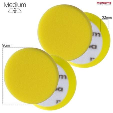 Menzerna Medium Cut Foam Pad Yellow 95mm 2/1